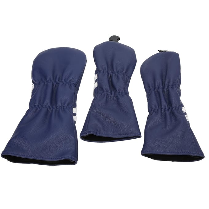Golf Hout Headcover Cover Set Strepen Cue Headcovers Golfclub Hoofdcovers voor Driver blauw