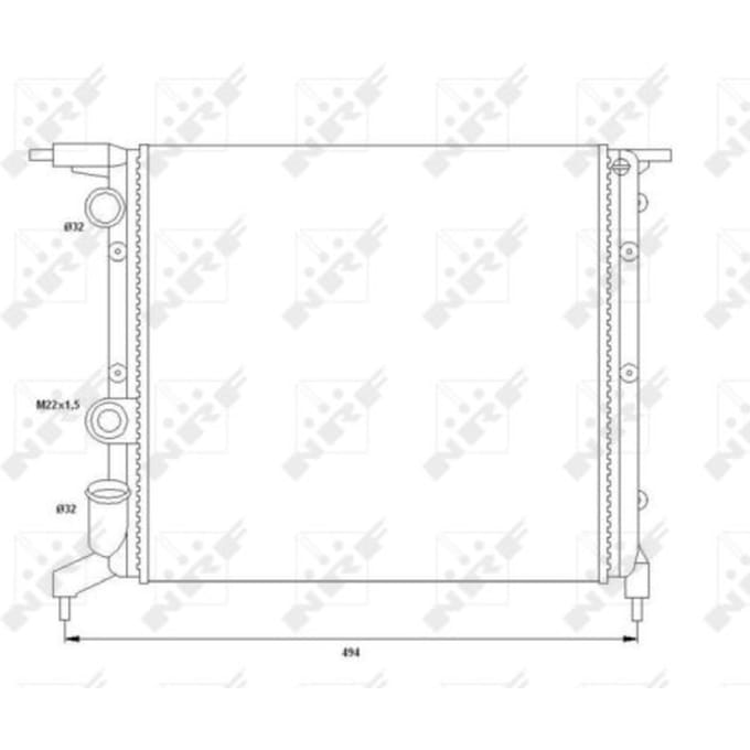 Radiator, motorkoeling NRF 58785