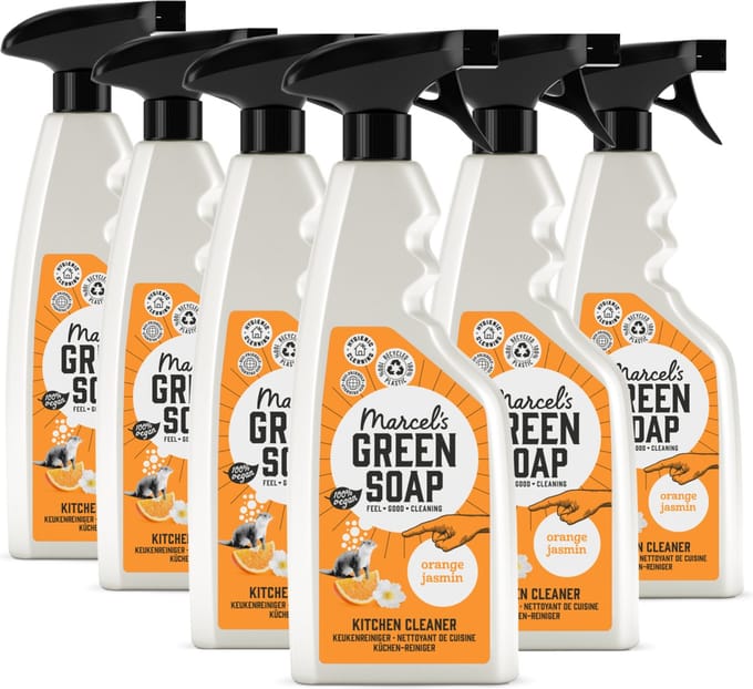 Marcel's Green Soap - Keukenreiniger Spray - Sinaasappel & Jasmijn - 6 x 500ml