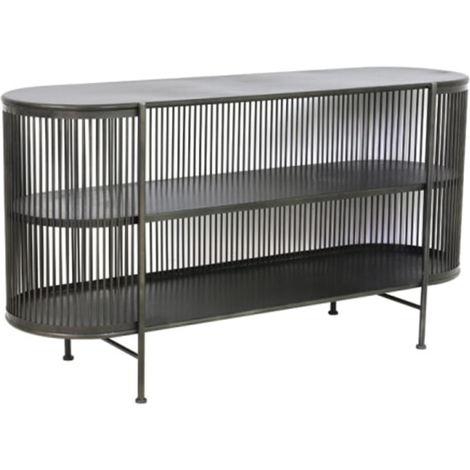 Light & Living Yinthe Open Wandkast - Zwart - 149x40x80 cm