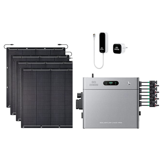 Zendure SolarFlow 2400 Pro - SolarFlow 2400 Pro & Slimme Meter P1 / Zonder batterij / 4*230W Flexible Solar Panel (920Wp)