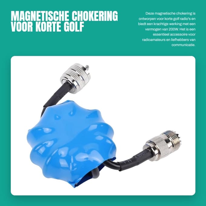 Dailygoods - Magnetische Chokering voor Korte Golf Radio's, 200W