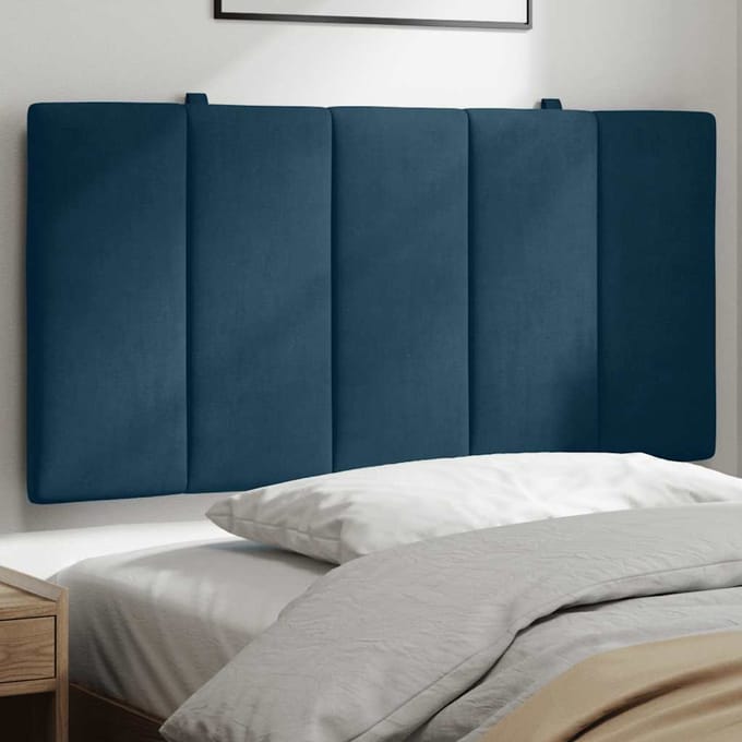 vidaXL - Hoofdbordkussen - "Hanko" - 100 - cm - fluweel - blauw