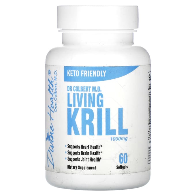 Divine Health, Living Krill, 500 mg, 60 capsules molles