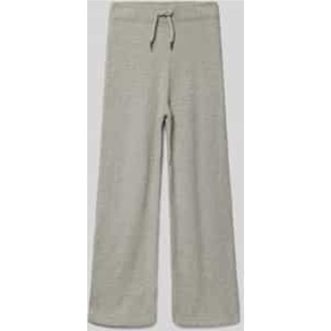 Regular fit gebreide broek met wijde pijpen