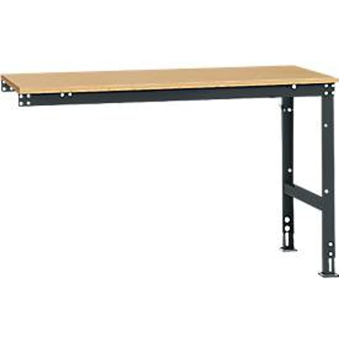 Manuflex aanbouwtafel UNIVERSAL Standaard, 1500 x 800 mm, multiplex natuur, antraciet