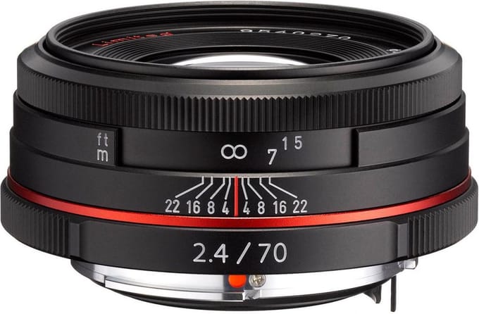Pentax 70mm F/2.4 HD DA - zwart - geschikt voor een digitale spiegelreflexcamera van Pentax