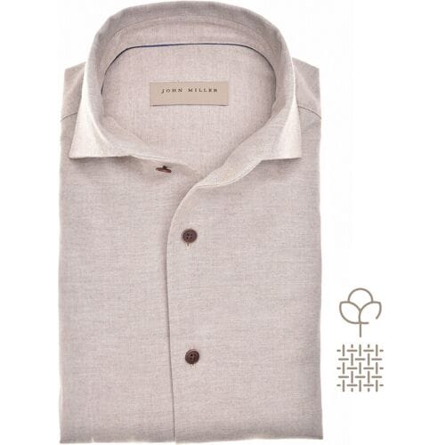 John Miller Overhemd Schiller Flanel Licht Bruin / male