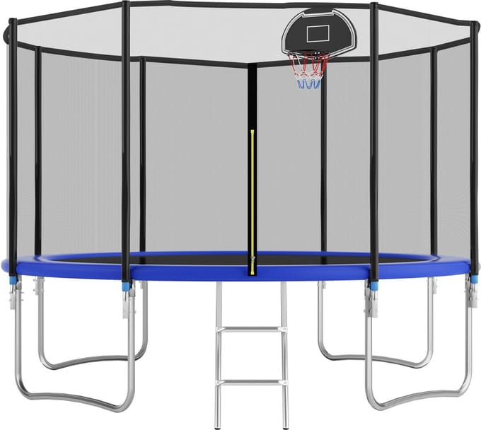 Clruro Trampoline - 366 cm - Met Versterkte Beintraversen - Stabiel Frame
