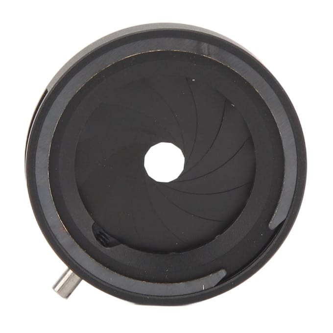 Verstelbaar Irisdiafragma 1,2 tot 18 mm Aluminiumlegering 12 Lamellen Handmatige Bediening Lens black