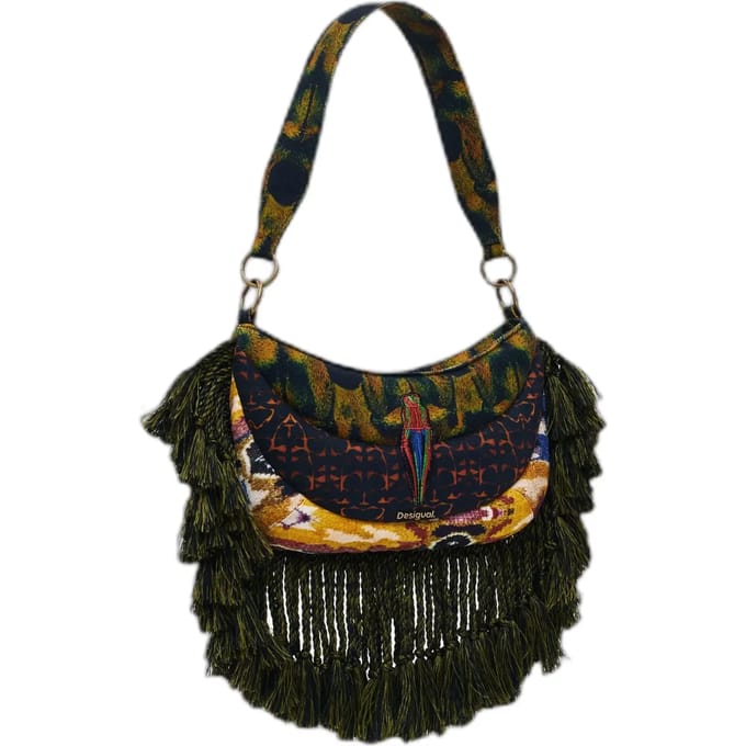 Desigual schoudertas Bug Jeper Lacroix Shoulder Bag Kaki veelkleurig