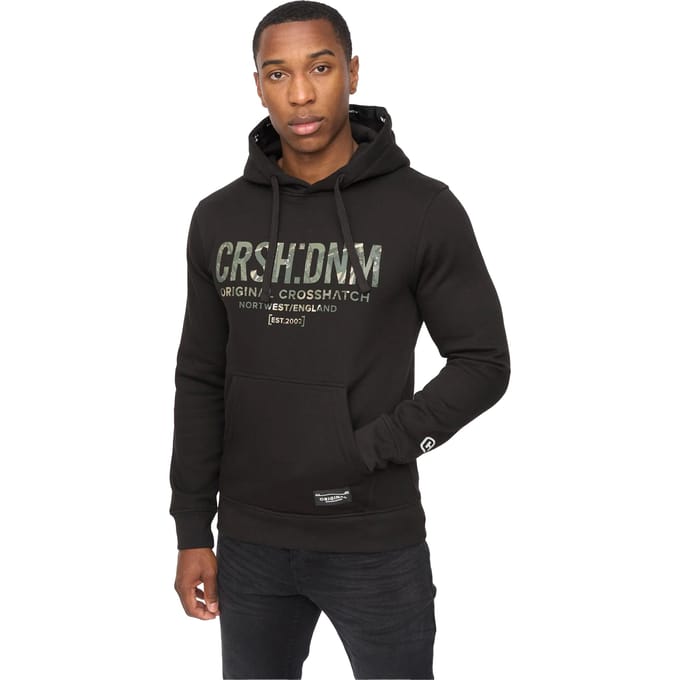 Crosshatch Heren Campbox Hoodie (Zwart)