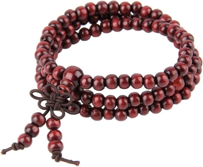 Fako Bijoux® - Buddha Armband - Sandelhout - 6mm - Donkerbruin