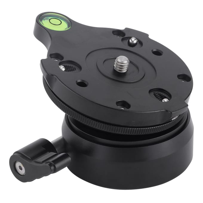 Statiefkop DY‑60N Statief Nivelleringsbasis Nivelleerder Instelplaat voor DSLR-camera black