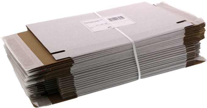 Brievenbusdoosje - wit met plakstrip - A5 - 255 x 160 x 28 mm - 25 stuks