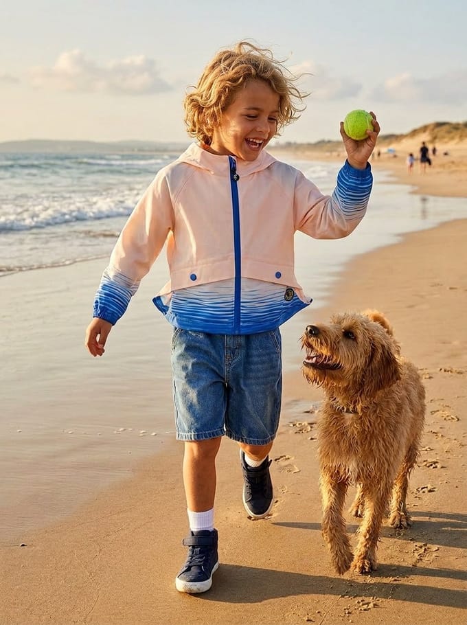 Ducksday - Jas - Windstopper - Waterafstotend - Unisex - Manta - blauw - herfst - Back to school - 146/152 - 12 jaar