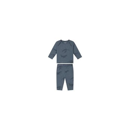 Prénatal baby pyjama schildpad Steel Blue 56 heren