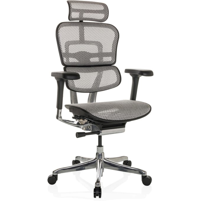 Bureaustoel / Directiestoel ERGOHUMAN GEN2 Netstof lichtgrijs hjh OFFICE