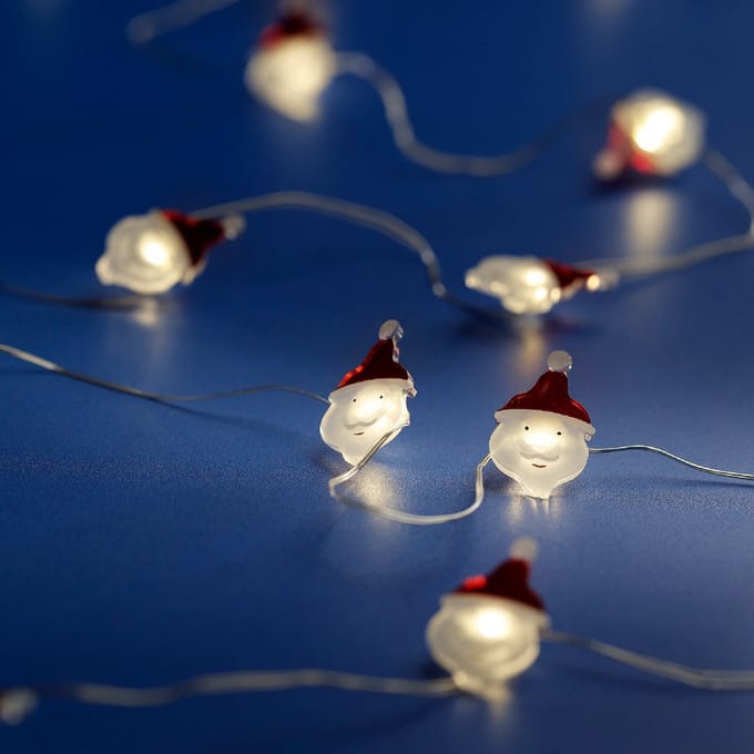 Micro LED string met Kerstmannetjes - 190 cm lang - 20 LED's