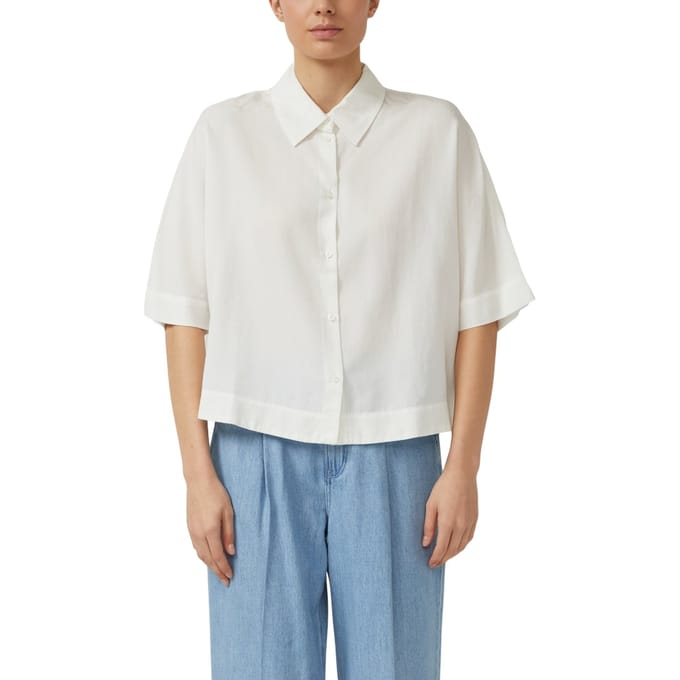 s.Oliver  Blouses Offwhite Maat: 46 | Blouses Outlet | Dames | Wit