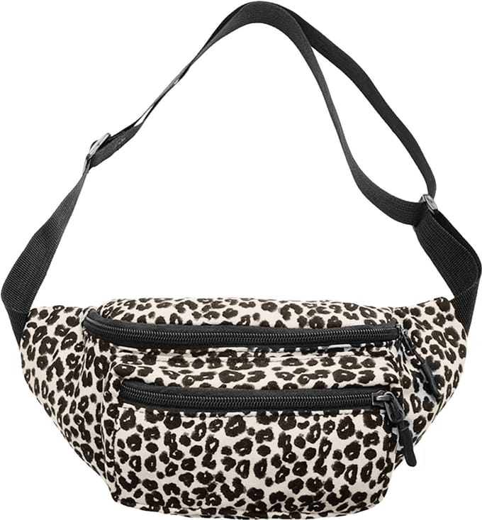 Heuptas - Luipaard Crème | Polyester / Nylon | 30 x 14 x 7 cm | Fashion Favorite