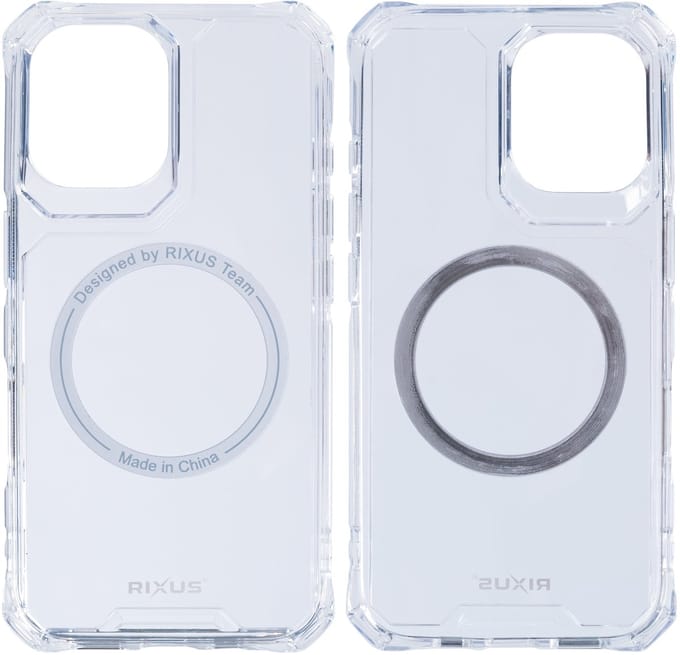 Rixus Armor-X Anti Shock Case With MagSafe For Apple iPhone 16 Transparent