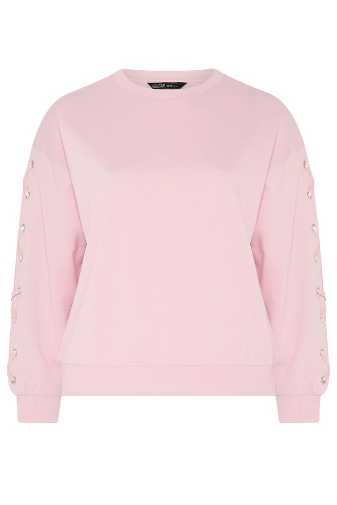 Limited Collection Roze Sweatshirt Met Oogjes En Veter Size 38