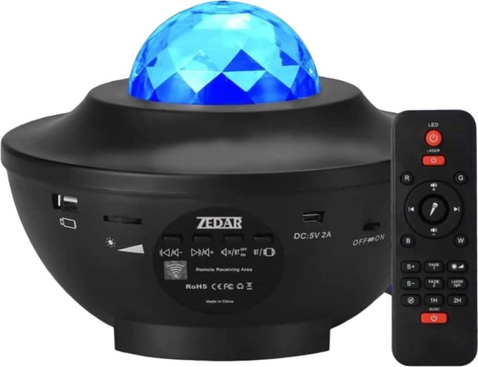 Originele Sterren projector lamp - 10 kleuren licht sterrenhemel (galaxy projector) van Zedar