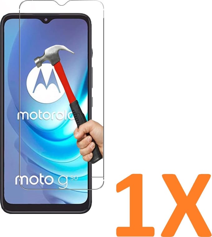 Screenprotector Glas - Tempered Glass Screen Protector Geschikt voor: Motorola Moto G50 - 1x