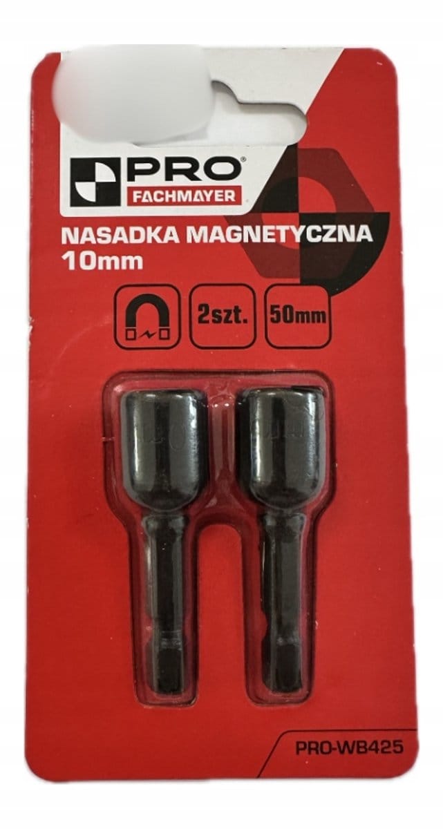 Magnetische Dop 10mm HEX 1/4" 50mm Lengte - 2 Stuks