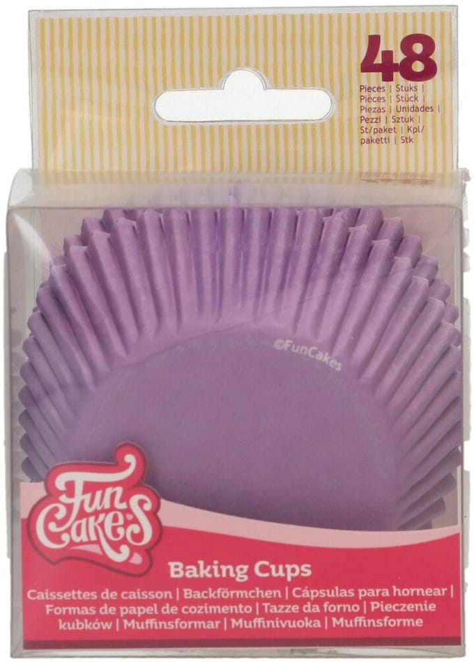 FunCakes Baking Cups - Royal Paars - 48 Stuks - Cupcake Vormpjes Papier