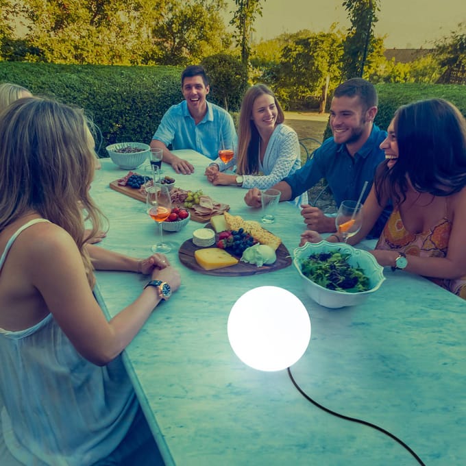 Newgarden Buly vloerlamp globe, Ø 20 cm