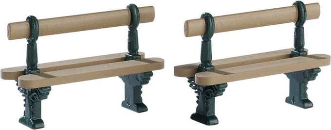 Lemax - Double Seated Bench -  Set Of 2 - Kersthuisjes & Kerstdorpen