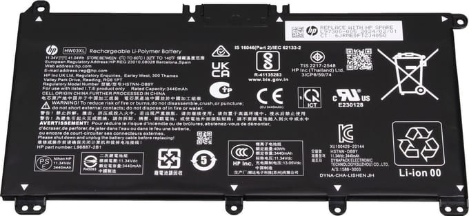HP HW03XL Batterij - 41Wh