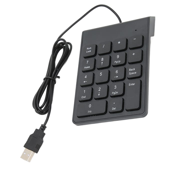 Mini clavier numérique USB 18 touches, compatible avec les ordinateurs de bureau et portables