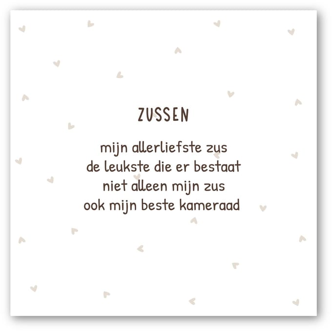 Forex tegeltje | In geschenkverpakking | Zussen | winkeltjevananne.nl