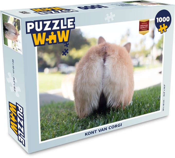 Puzzel Kont van corgi - Legpuzzel - Puzzel 1000 stukjes volwassenen