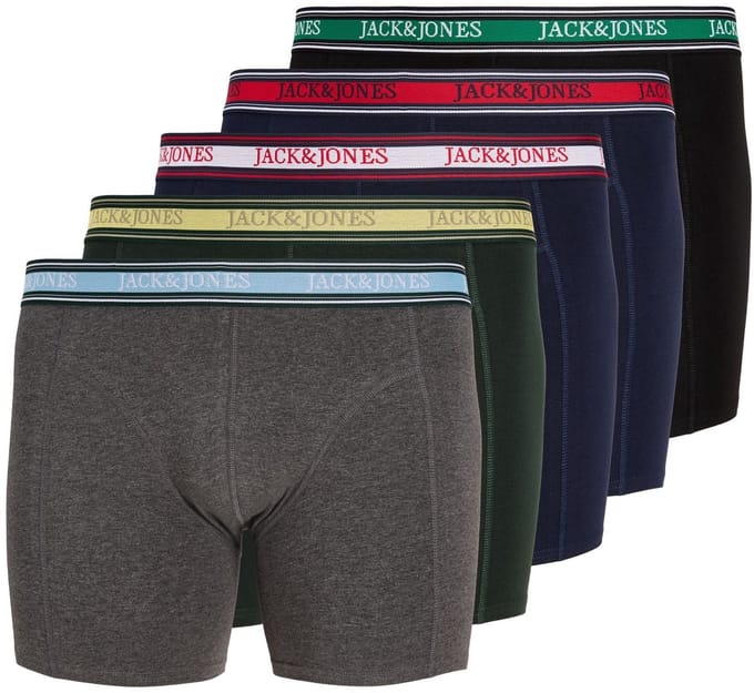 JACK&JONES - JACFAZE SOLID TRUNKS 5 PACK BTS PLS - Jongens - Onderbroeken