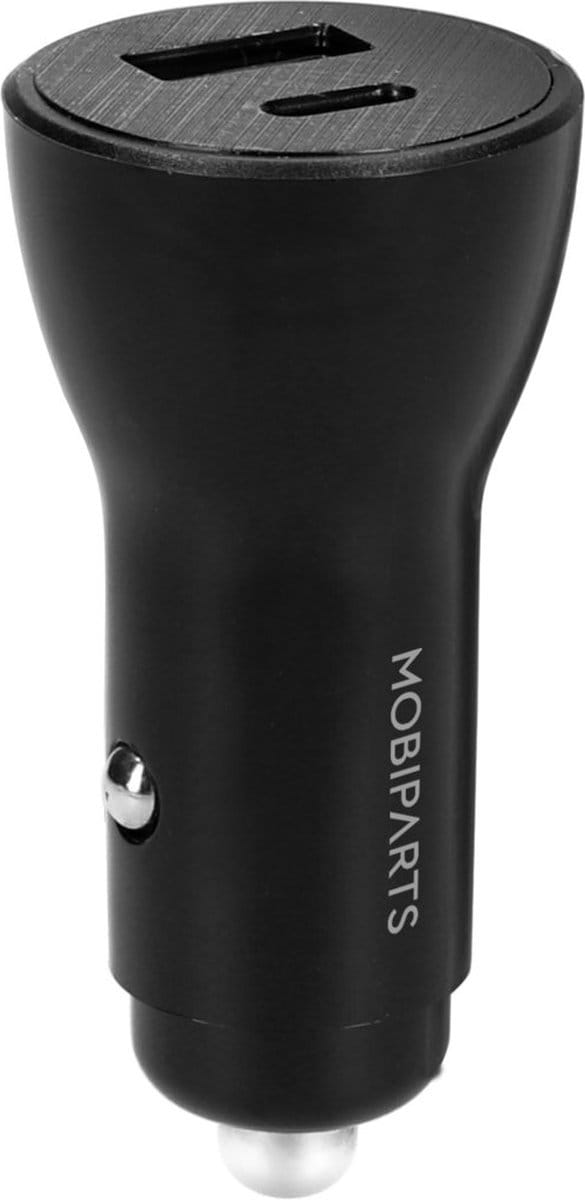 Mobiparts Car Charger 2-port 30W PD Fast Charging - Zwart