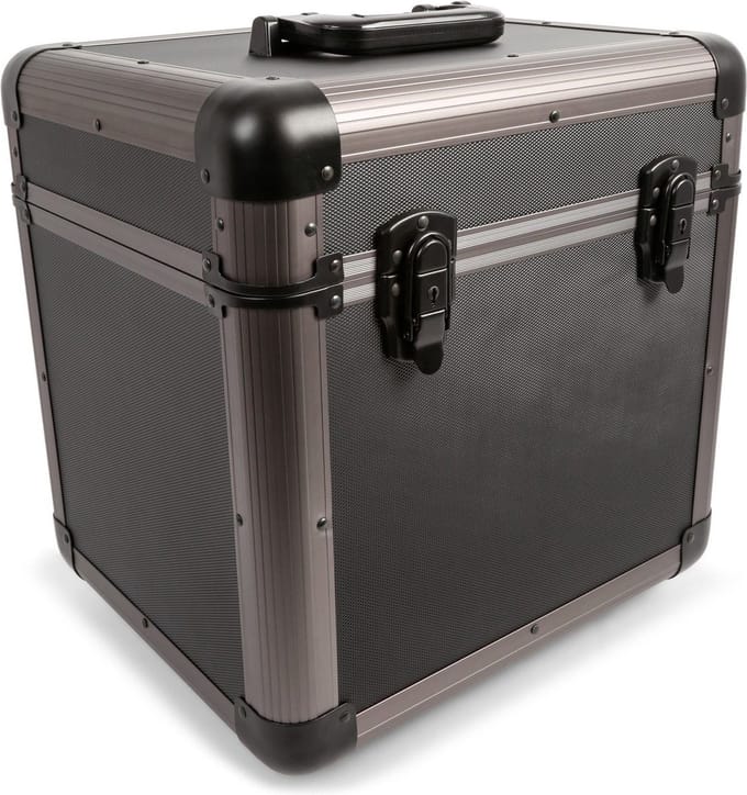 Platenkoffer - Power Dynamics platenkoffer RC100 voor 80 platen - Titanium