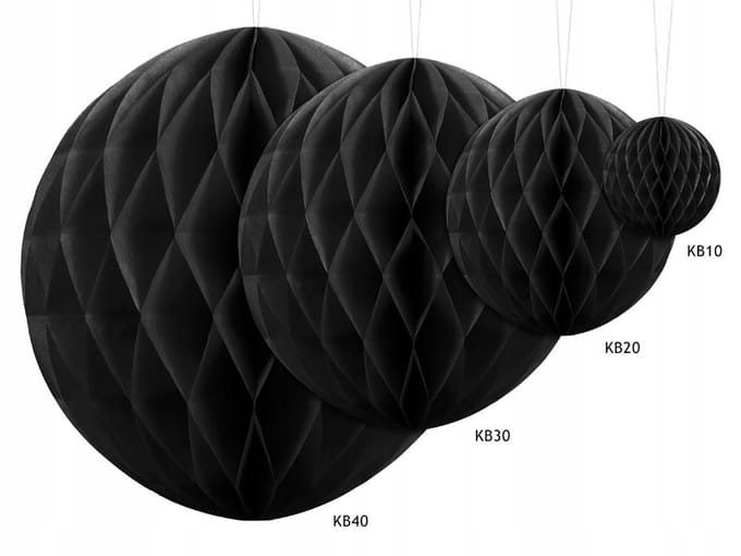 Honeycomb Bal Zwart 30cm
