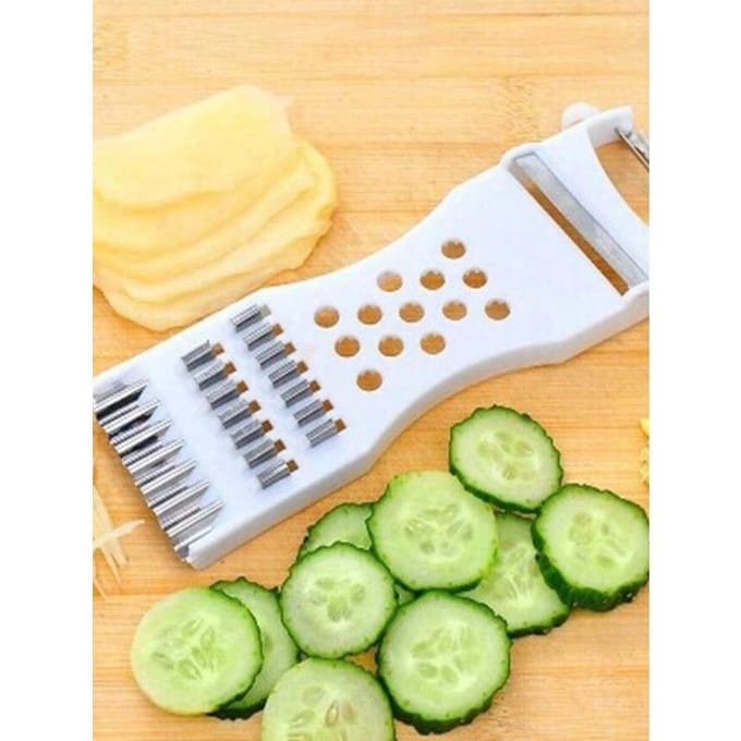 Multifunctionele Groentesnijder voor de Keuken: Wortelsnijder, Komkommersnijder, Kaasrasp, Schilmesje en Meer 17cmx7cm