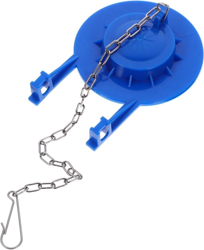 Toiletklep Vervanging - Toiletonderdeel - Waterbesparing - Flexibele Afdichting - 12 cm - Zwart