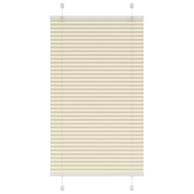 vidaXL - Plissé - rolgordijn - 80x100 - cm - stofbreedte - 79,4 - cm - polyester - crème
