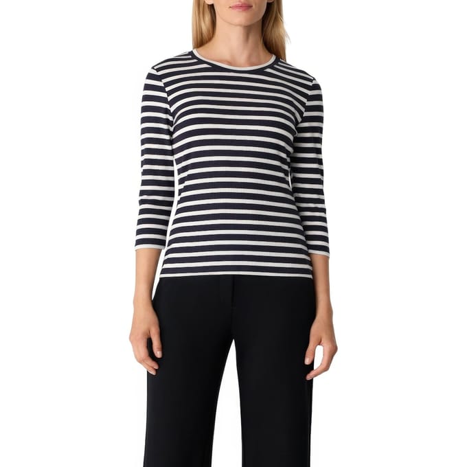 Comma T-shirts Blue Maat: 34 | Longsleeves Outlet | Dames | Blauw