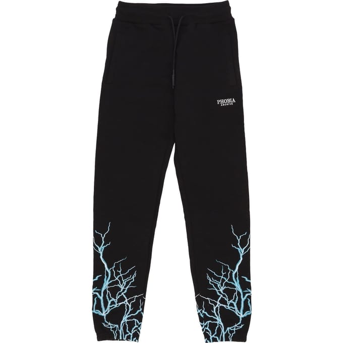 Lichtgewicht heren trainingsbroek Lightning Pants Zwart/lichtblauw