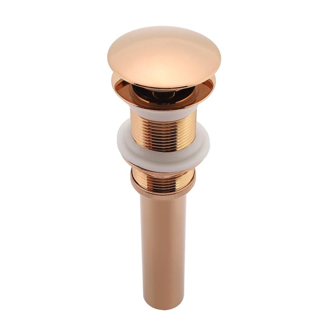 G1 1/4  Messing Badkamer Wastafel Pop-Up Afvoerplug Zonder Overloop (Rosé goud)