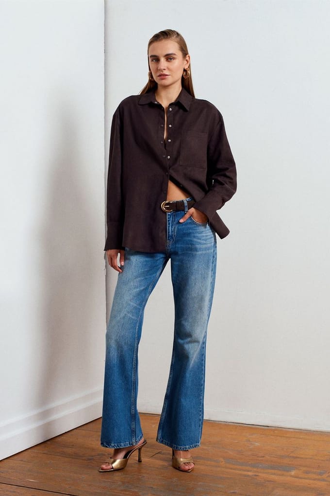 Lage Taille Flared Jeans