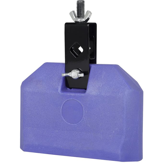 Fabricant de bruit de cloche de vache avec maillet, pour ensemble de batterie, Instrument de Percussion, outil d'éducation musicale bleu