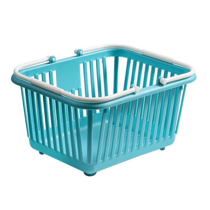 Mini Opbergmand Multifunctionele Compacte Plastic Organizer Mand met Handvat voor Bureau Meerblauw meer blauwe kleur